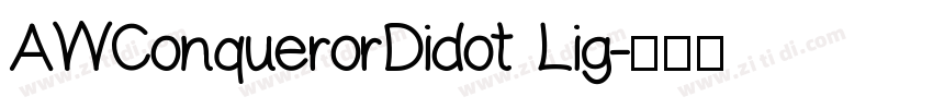 AWConquerorDidot Lig字体转换